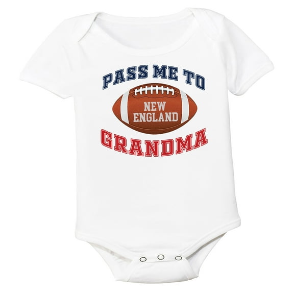 Future Tailgater Pass Me to GrandMa Baby Bodysuit for New England Fans