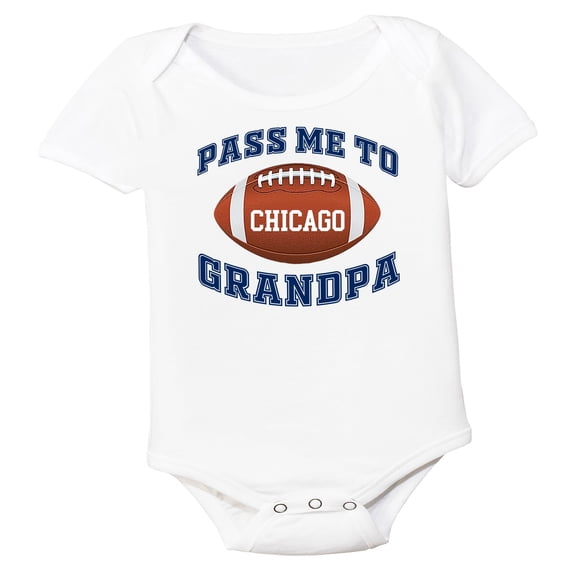 Future Tailgater Pass Me to GrandPa Baby Bodysuit for Chicago Fans