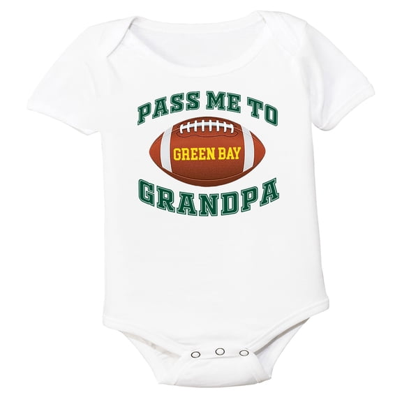 Future Tailgater Pass Me to GrandPa Baby Bodysuit for Green Bay Fans