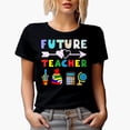 thumbnail image 1 of Future Teacher, Education Student Graduation, Black T-Shirt, Small, 1 of 5