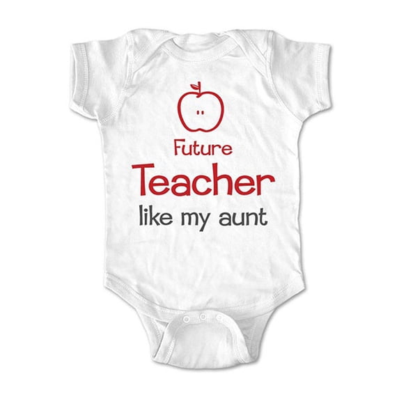 Future Teacher like my Aunt - wallsparks cute & funny Brand - baby one piece bodysuit - Great baby shower gift!