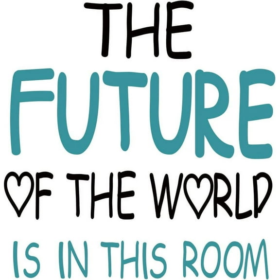 The Future Themed PVC Wall Stickers Wall Decal Art Wall Decor Inspirational Wall Decor Quotes for Home Living Room Bedroom Decoration Dark Cyan13.38x12.6in