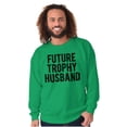 thumbnail image 1 of Future Trophy Husband Engagement Men's Big & Tall Crewneck Sweatshirt Brisco Brands 4X, 1 of 5