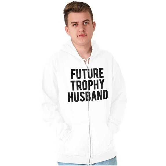 Future Trophy Husband Engagement Men's Big & Tall Graphic Zip Up Hoodie Brisco Brands 4X