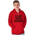 thumbnail image 1 of Future Trophy Husband Engagement Zip Hoodie Sweatshirt Men Brisco Brands L, 1 of 6