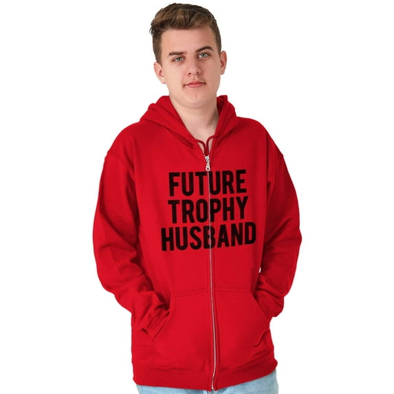 Future Trophy Husband Engagement Zip Hoodie Sweatshirt Men Brisco Brands L