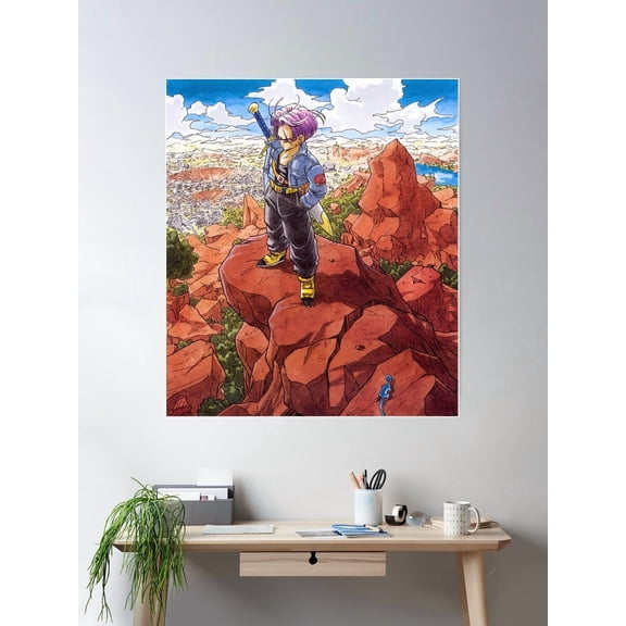 Future Trunks Poster Wall Art, Modern Wall Decor For Living Room Bedroom, 12x18 UNFRAMED