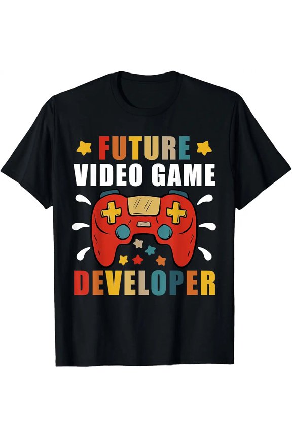 Future Video Game Developer Tech Graphic Apparel Unisex T-Shirt, up to Size 5XL
