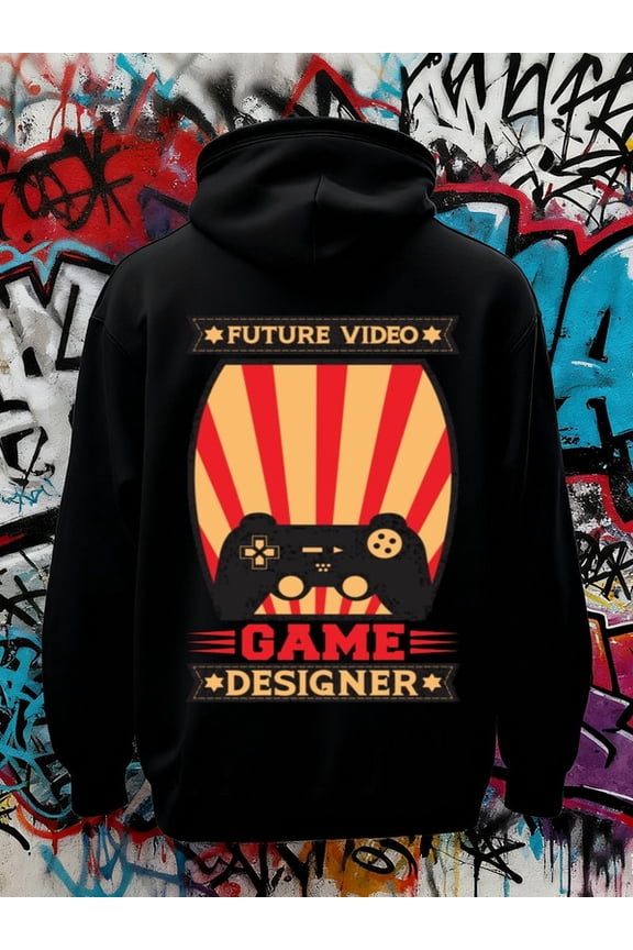 Future Video Game funny hoodies games men's long sleeve black Regular Fit, Everyday Comfort, Comfortable Casualwear, Urban Style, funny elegant joy game over Vintage Unisex hoodie