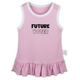 thumbnail image 1 of Future Voter Funny Dresses For Baby, Newborn Babies Skirts, Infant Princess Dress, 0-24M Kids Graphic Clothes (Pink Sleeveless Dresses, 0-6 Months), 1 of 4