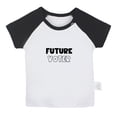 thumbnail image 1 of Future Voter Funny T shirt For Baby, Newborn Babies T-shirts, Infant Tops, 0-24M Kids Graphic Tees Clothing (Short Black Raglan T-shirt, 0-6 Months), 1 of 4