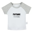 thumbnail image 1 of Future Voter Funny T shirt For Baby, Newborn Babies T-shirts, Infant Tops, 0-24M Kids Graphic Tees Clothing (Short Gray Raglan T-shirt, 12-18 Months), 1 of 4