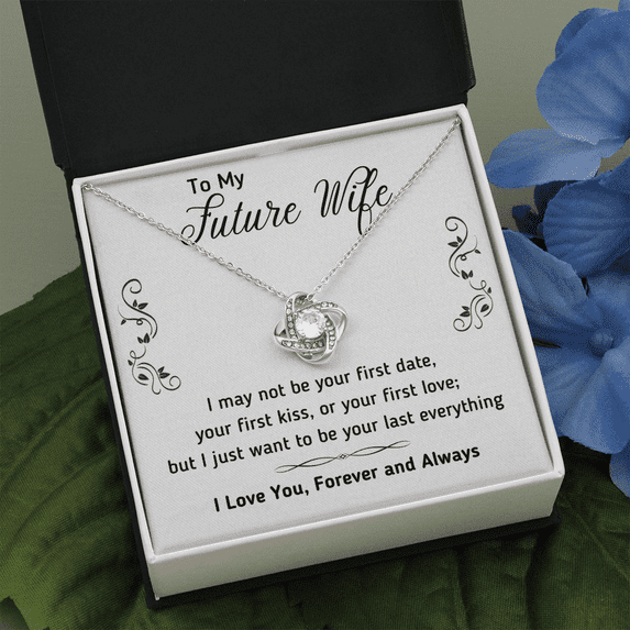 To My Future Wife Love Knot Necklace, Valentine Couple Gift, Anniversary Birthday Pendant Gift, Gift For Him, Gift For Her, Happy Father Day Mother Day Gift