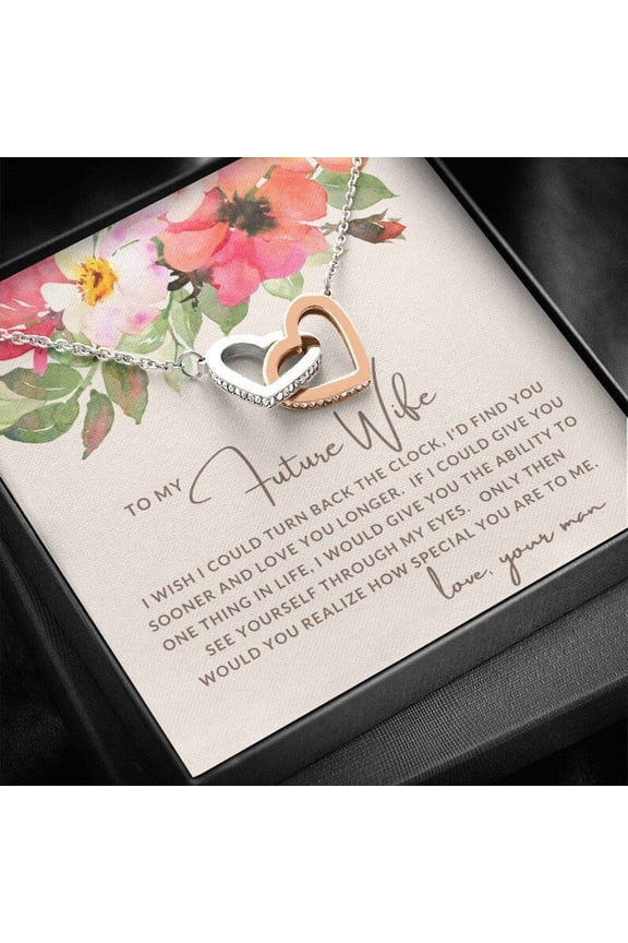 To My Future Wife Necklace, Future Wife , Engagement For Fiance, Forever And Always Necklace, Future Wife Jewelry, Heart Necklace, Multi Interlocking Heart Necklace
