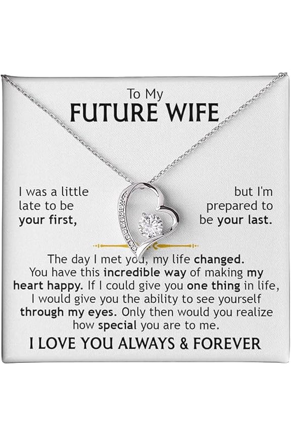 To My Future Wife Necklace From Husband, To My Wife Necklace, Soulmate Necklace For Women, Future Wife Jewelry, Valentine Gifts For Girlfriend Message Card