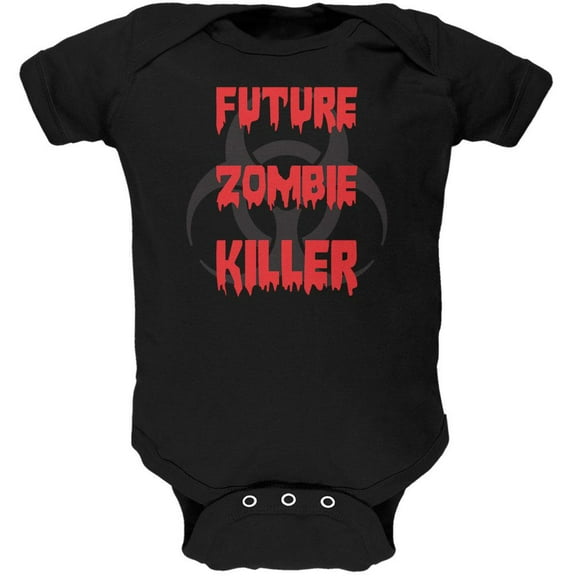 Future Zombie Killer Black Soft Baby One Piece - 12-18 months