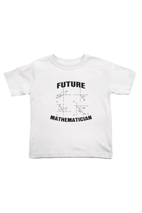 Future mathematician Funny Toddler T-Shirts for Boys Girls (White, Youth S)