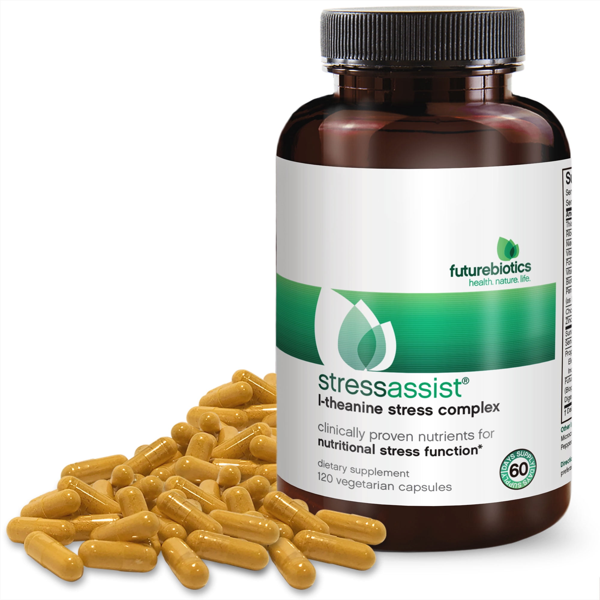 FutureBiotics StressAssist, L-Theanine Stress Complex, 120 Vegetarian Capsules