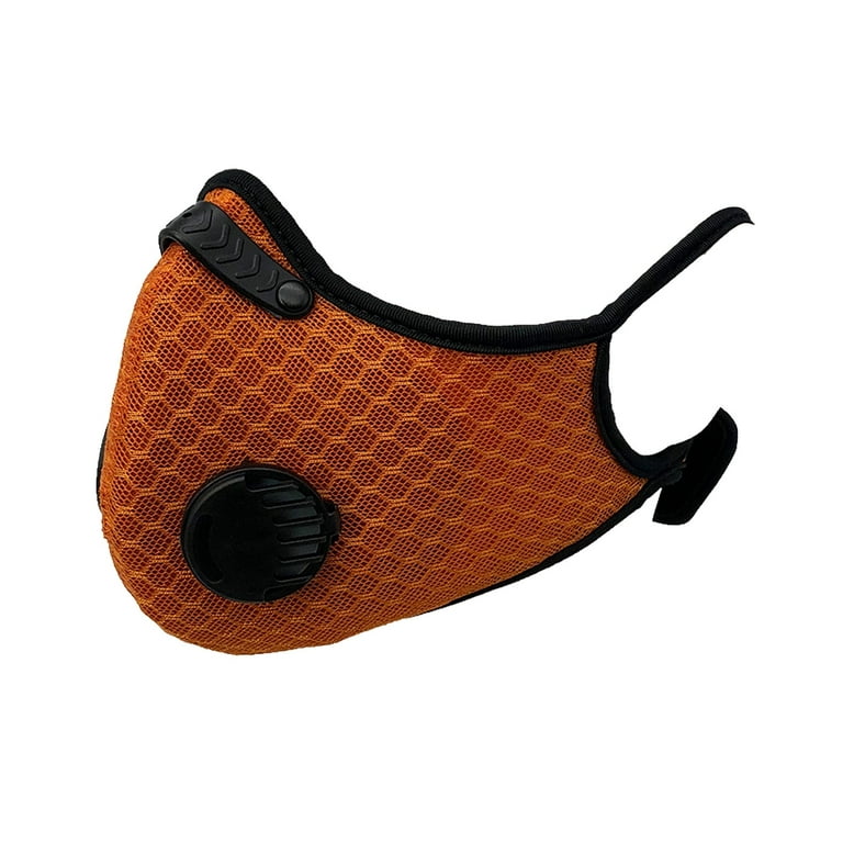 FuturePPE Mesh Sports Face Mask with 5-Layer Carbon Activated Filter, Adult Unisex, Size: One size, Orange