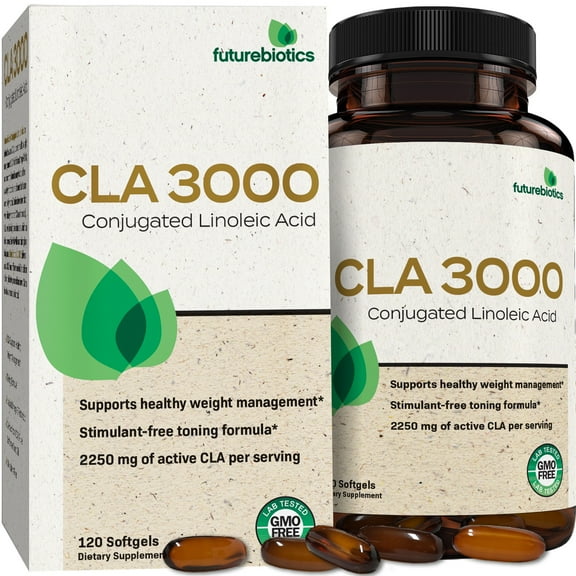 Futurebiotics CLA 3000 Conjugated Linoleic Acid, Weight Management & Muscle Mass, 120 Non GMO, Gluten Free, Stimulant Free Softgels