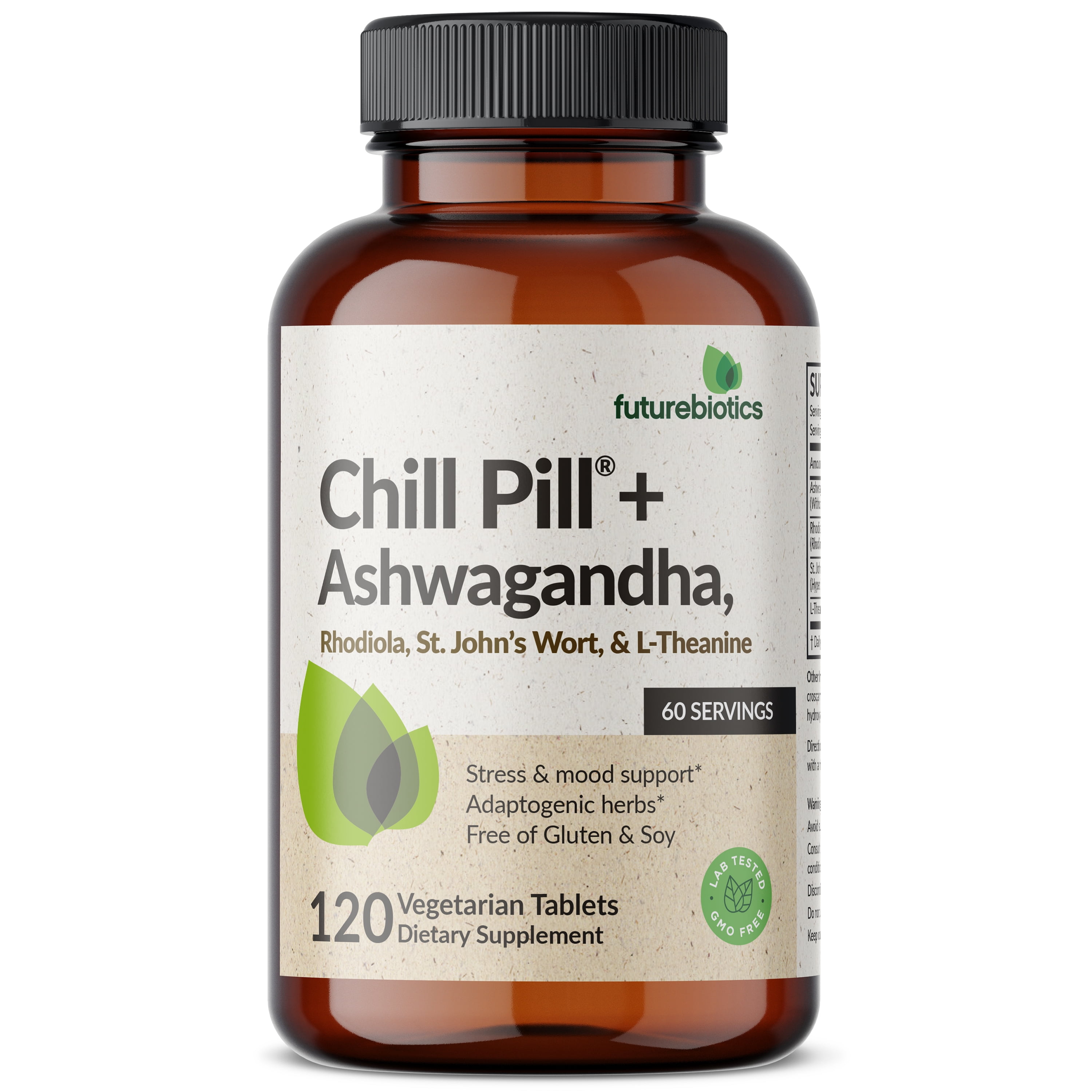Futurebiotics Chill Pill + Ashwagandha, Rhodiola, St. John’s Wort, & L