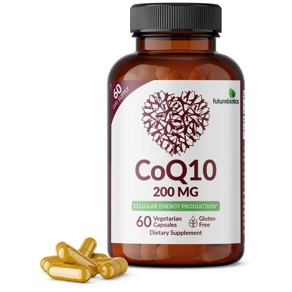 Futurebiotics CoQ10 200 MG Cellular Energy Production, 60 Vegetarian Capsules