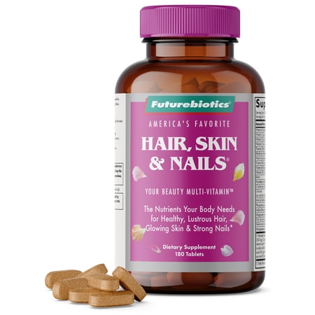 Futurebiotics Hair, Skin & Nails Beauty Multivitamin with Biotin, 180 Tablets