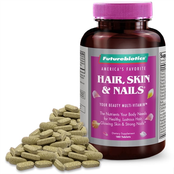 Futurebiotics Hair, Skin & Nails Beauty Multivitamin with Biotin, 180 Tablets