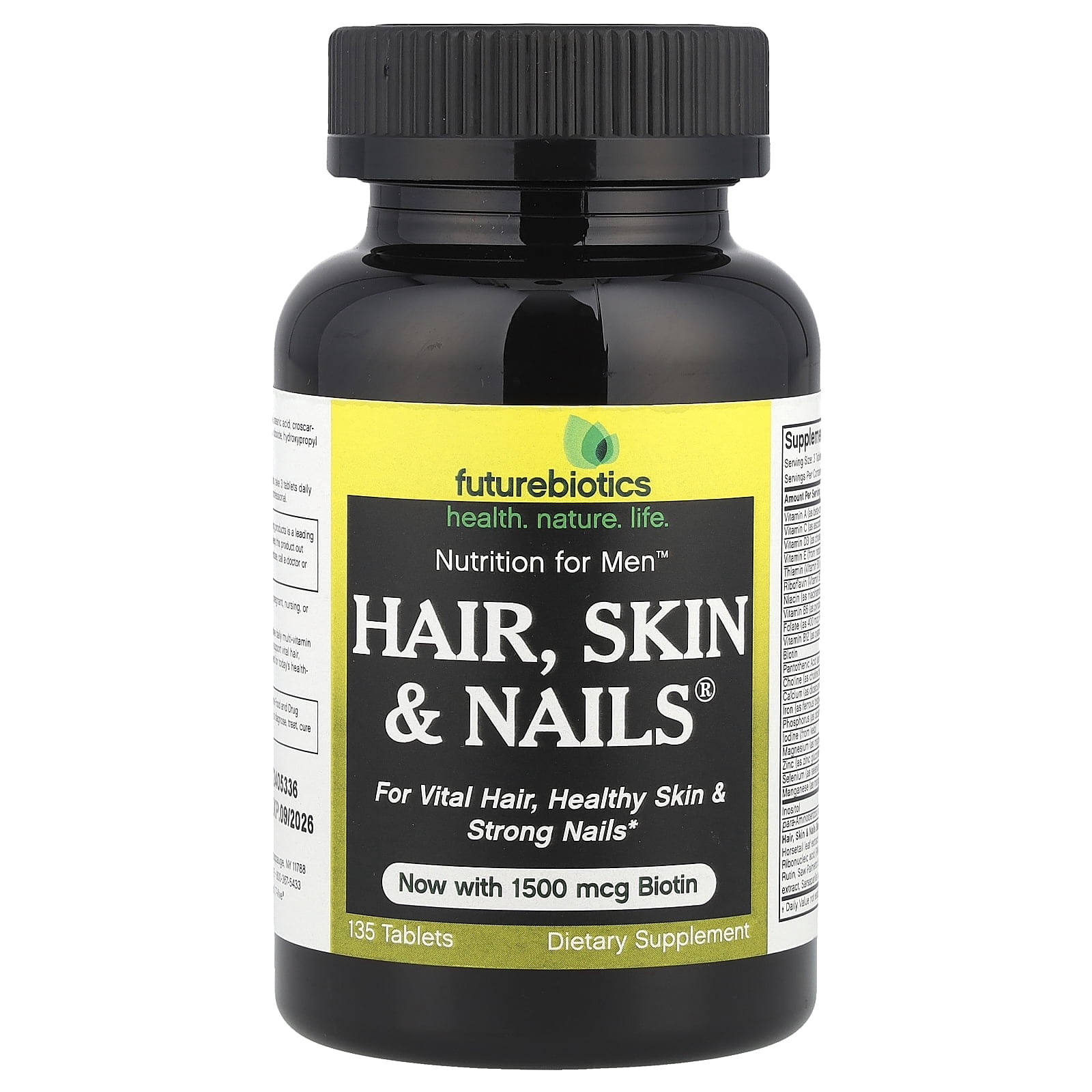 Futurebiotics Hair, Skin, & Nails Nutrition for Men, 135  Tablets