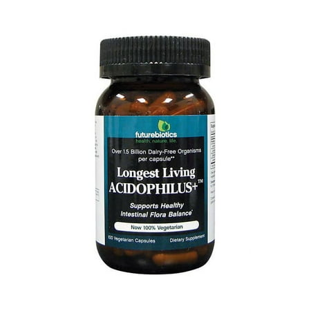 Futurebiotics Longest Living Acidophilus+ 19.5 mg Probiotic, 100 Vegetarian Capsules