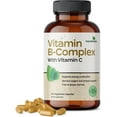 thumbnail image 1 of Futurebiotics Vitamin B Complex with Vitamin C Supports Energy Production, Nervous System & Immune Support - Non-GMO, 120 Vegetarian Capsules, 1 of 4