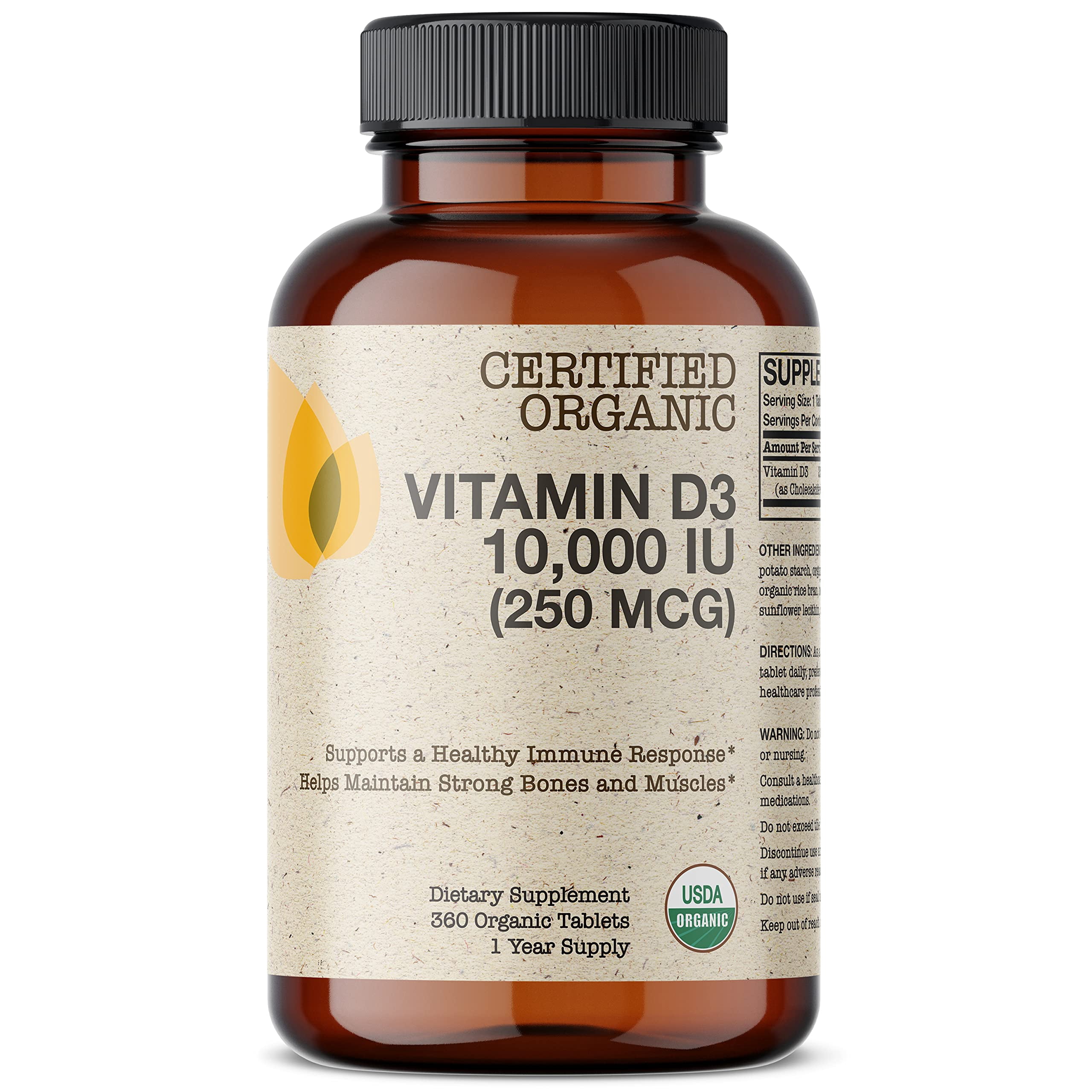 Futurebiotics Vitamin D3 10,000 IU (250 MCG) Supports a Healthy Immune Response, Helps Maintain