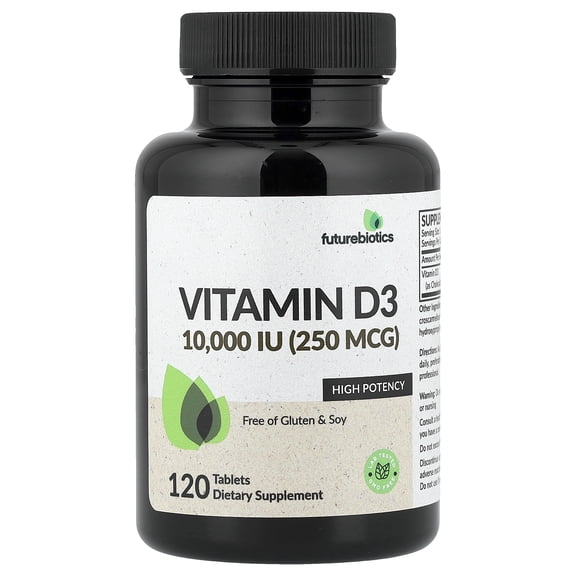 Futurebiotics Vitamin D3, 250 mcg (10,000 IU), 120 Tablets