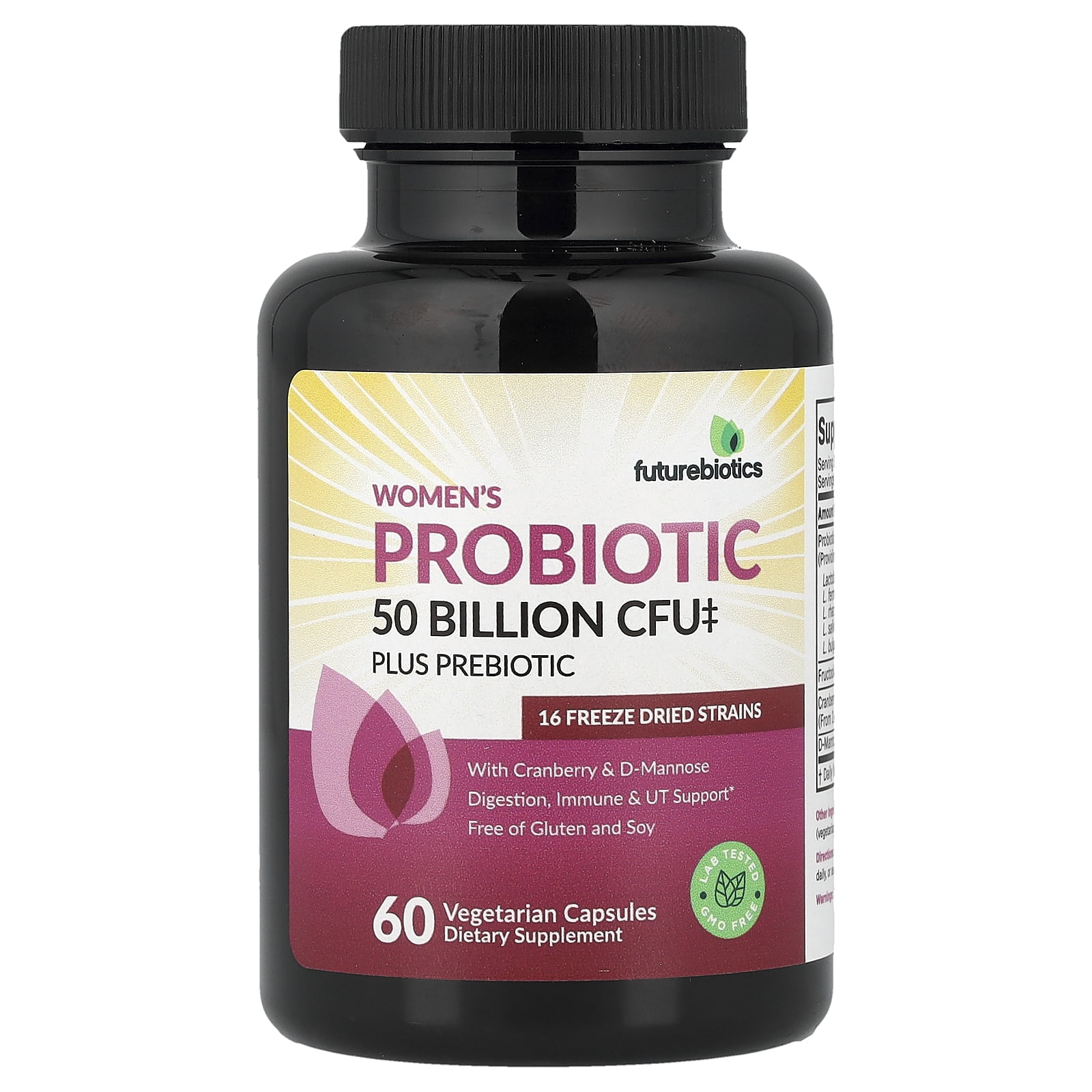 Futurebiotics Women's Probiotic Plus Prebiotic, 60 Vegetarian Capsules