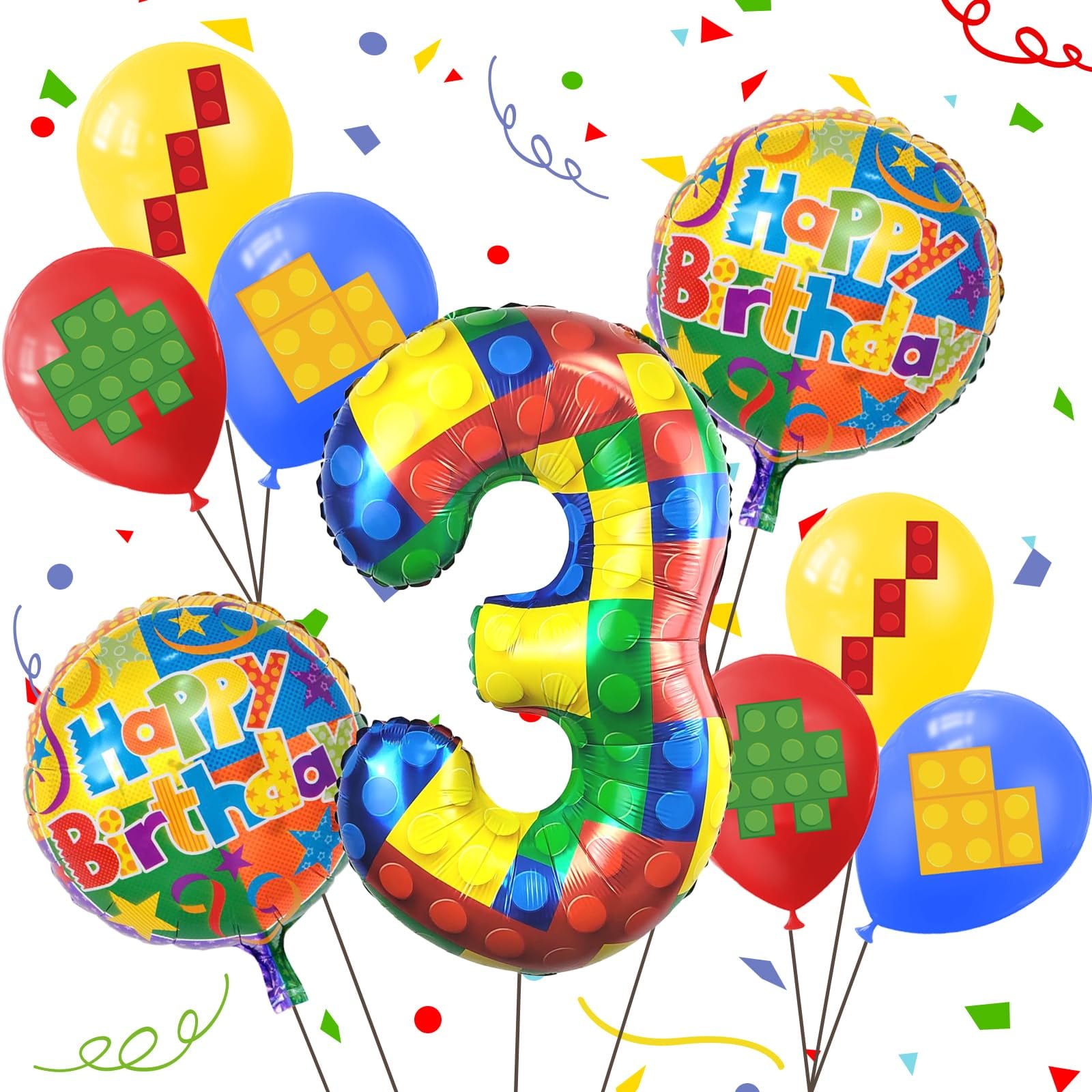 Futureferry 32 Inch Building DC20 Block Number Balloons Block Latex ...