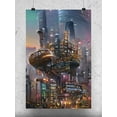 thumbnail image 1 of Futurepunk City Skyline Poster - Image by Shutterstock,, 1 of 2