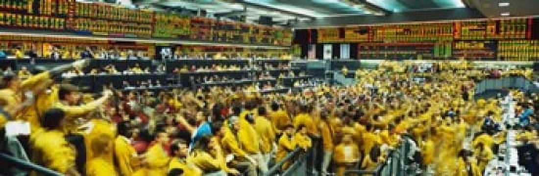 Futures and Options Traders Chicago Mercantile Exchange Chicago IL Canvas Art - Panoramic Images (18 x 6)