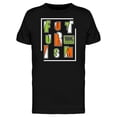 thumbnail image 1 of Futurism Typography Graphic T-Shirt Men -Image by Shutterstock, Male x-Large, 1 of 2