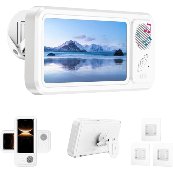 Universal Waterproof Speaker Phone Holder - Safe and Convenient Bathroom Case for All Smartphones