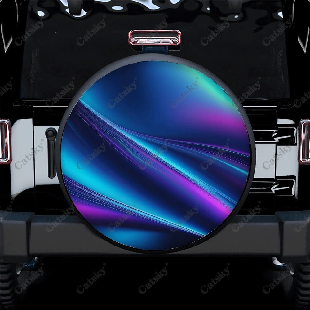Futuristic Abstract Gradient Polyester Universal Spare Wheel Tire Cover