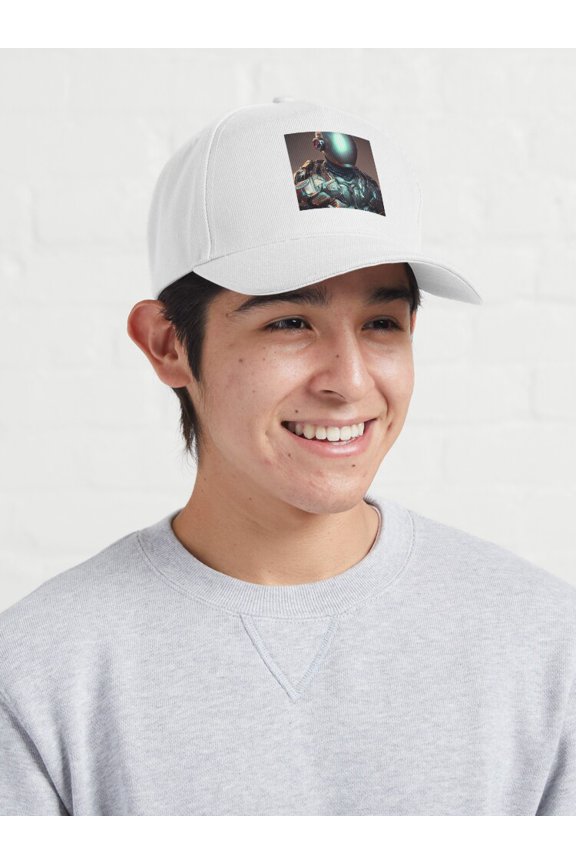 Futuristic Armored Soldier Baseball Cap, Tactical Sci-Fi Military Graphic Design, Classic Hat