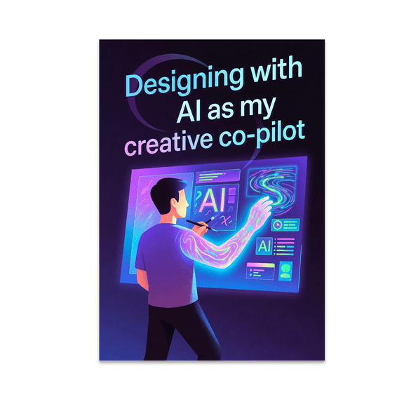 Futuristic Art Collaboration - Creative Enthusiast - 13x19 Poster Print