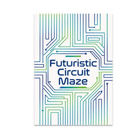 Futuristic Circuit Maze Wall Decor - Tech Enthusiast - 13x19 Poster Print