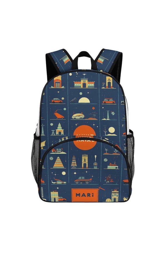 Futuristic City Illustration Mayad Mari Backpacks for Backpack for Bookbag