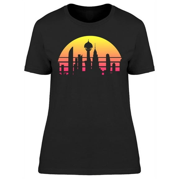 Futuristic City In Retro Style T-Shirt Women -Image by Shutterstock, Female XX-Large