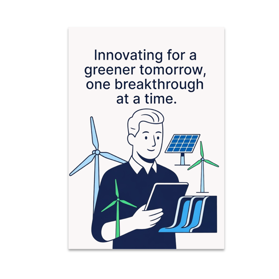 Futuristic Climate Innovation Art - Eco-Conscious Decor Enthusiast - 13x19 Poster Print