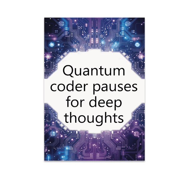 Futuristic Coding Wall Art - Quantum Coding Enthusiast - 13x19 Poster Print