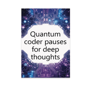 Futuristic Coding Wall Art - Quantum Coding Enthusiast - 13x19 Poster Print