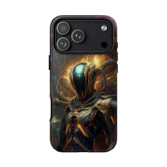 Futuristic Cybernetic Warrior Sci-Fi Graphic Case 17 through 11 Pro Max