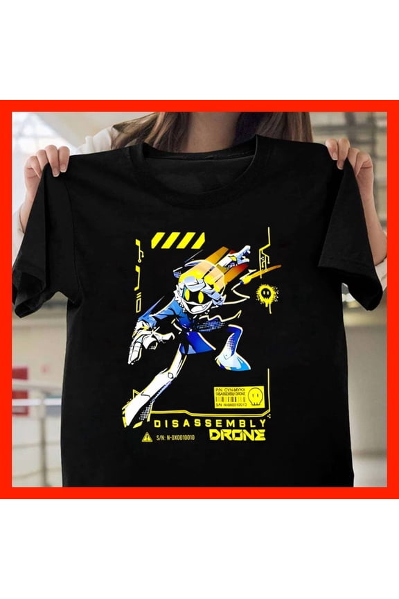 Futuristic Disassembly Drone Anime Robot Graphic T-Shirt - Sci-Fi Cyberpunk Mech Tee T101, for Unisex, Up to 5XL